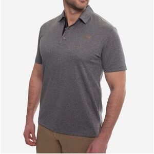 Copper Fit Essential Polo Shirt in Charcoal Heather, Size Large